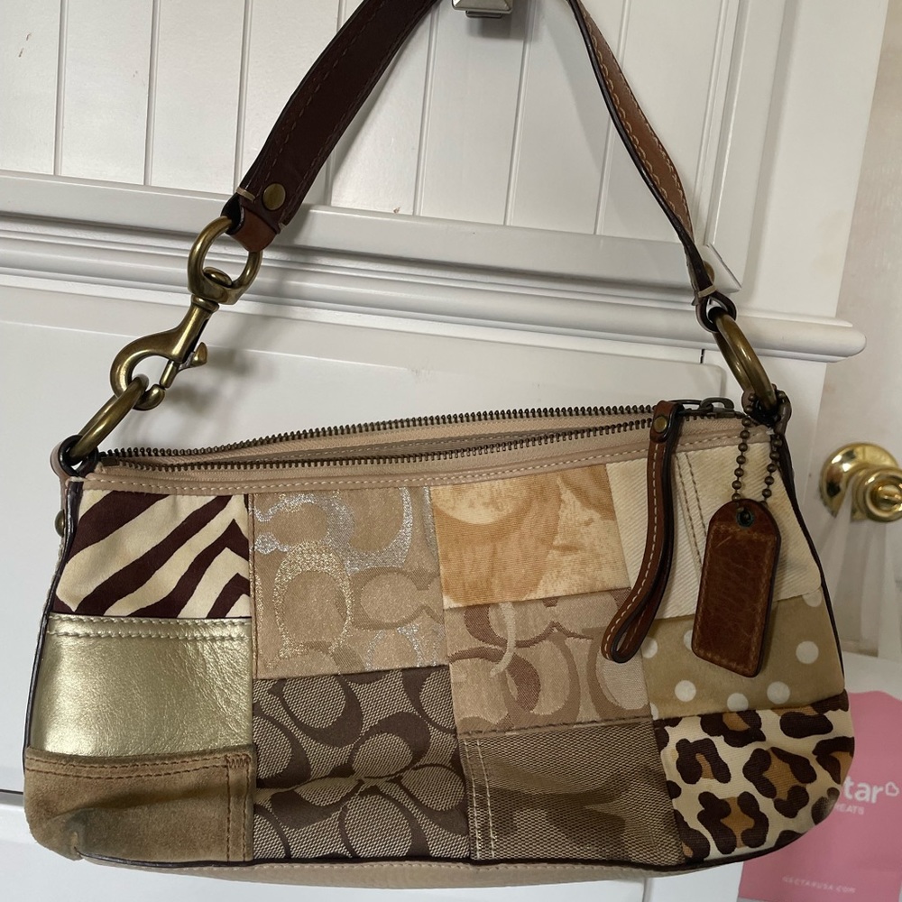 Vintage Coach patchwork handbag! Pre-owned, great condition